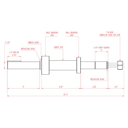DTS-B80696 - B3ZRM CCW shaft repair kit